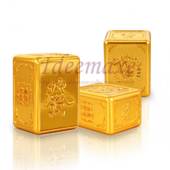 IDEEMAXE 24K gold-plated Mahjong Set - Click Image to Close